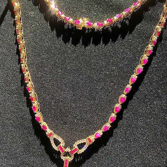 Rubi/Diamond Necklace - Picture 8 of 8